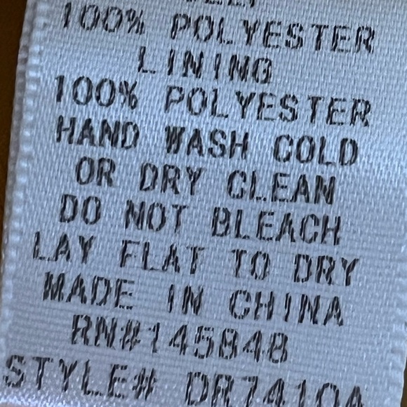 Le Kate small midi floral bell sleeves shift lined dress. Zip in the back. (J) - Picture 6 of 8